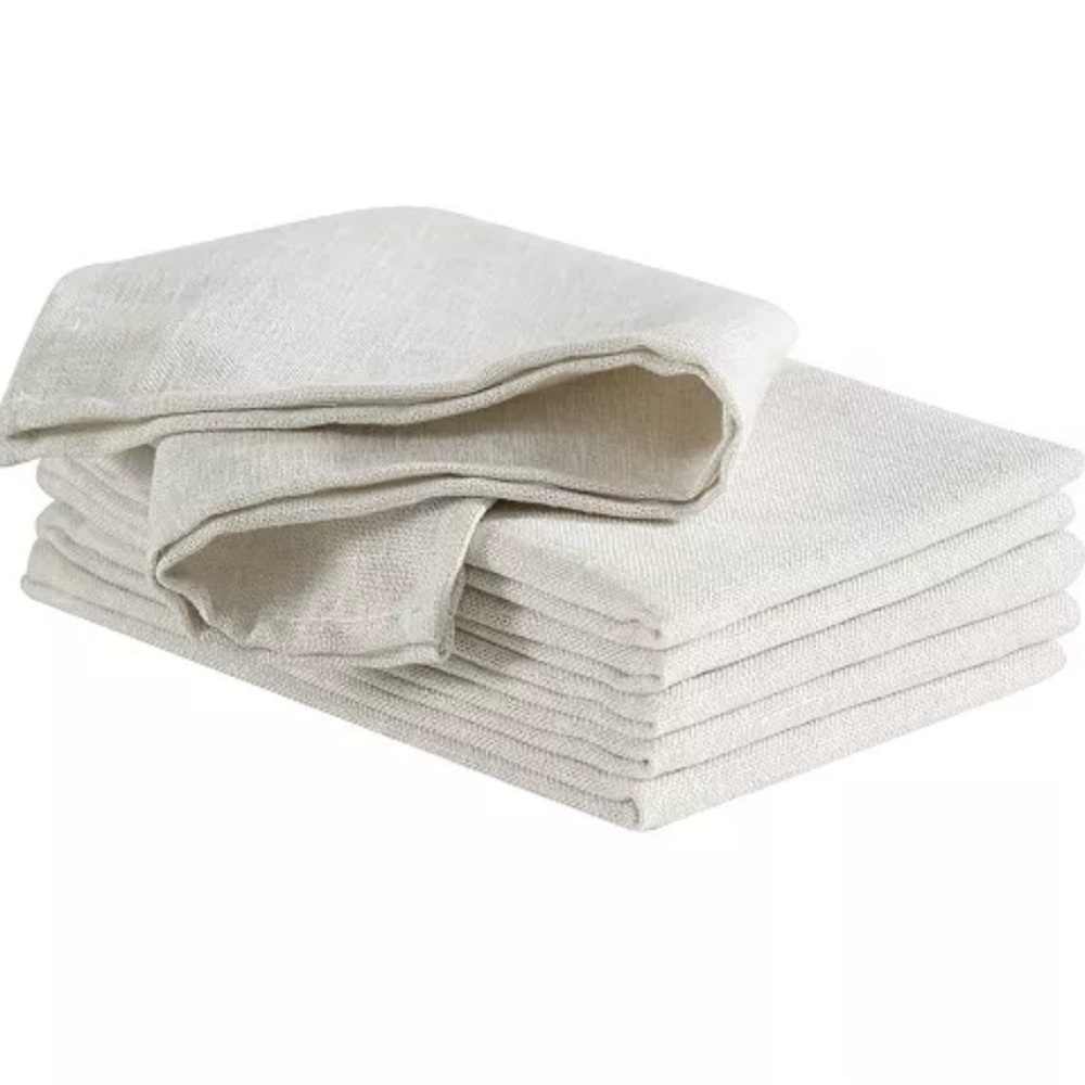 Classic Cream Linen Napkins Set